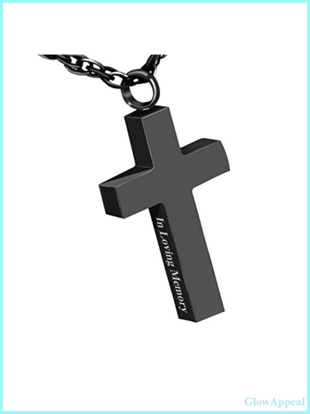 Stainless Steel Cremation Cross Necklace Ashes Holder Memorial Jewelry
